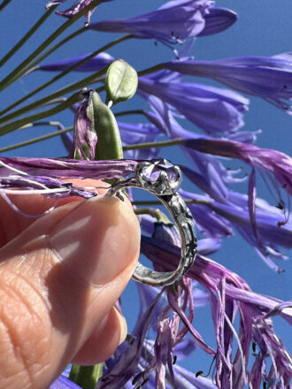 Heavens Amethyst Silver Ring