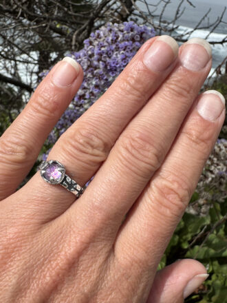 Heavens Amethyst Silver Ring