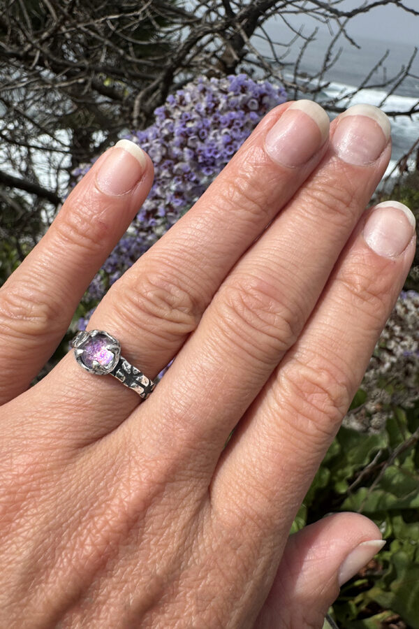 Heavens Amethyst Silver Ring