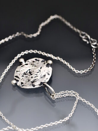 Ancient Medallion Coin Silver Necklace