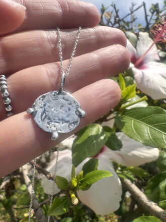 Ancient Medallion Coin Silver Necklace