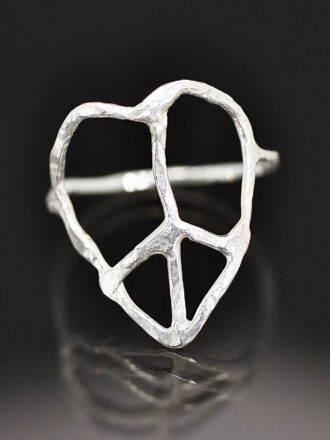 Silver Peace and Love Ring
