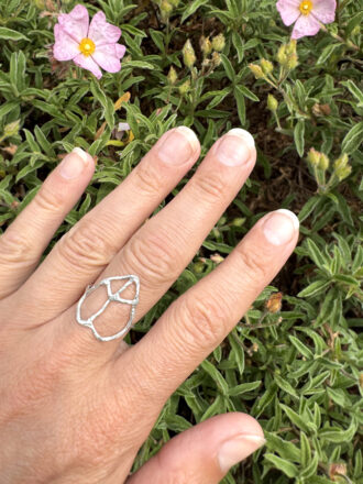 Silver Peace and Love Ring