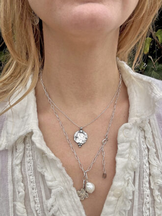 Sacred Silver Ancient Coin Necklace