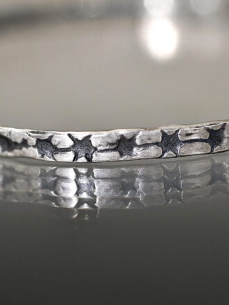 Star Trail Silver Bangle Bracelet
