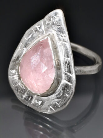 Silver Rose Quartz Sweetness Ring