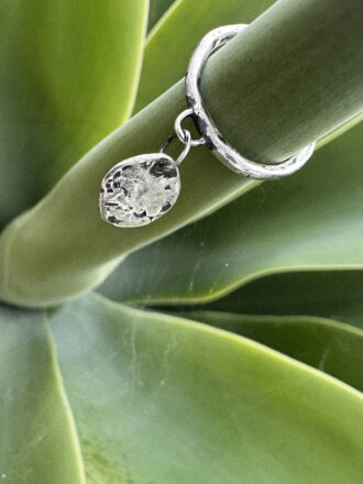 Silver Coin Charm Ring