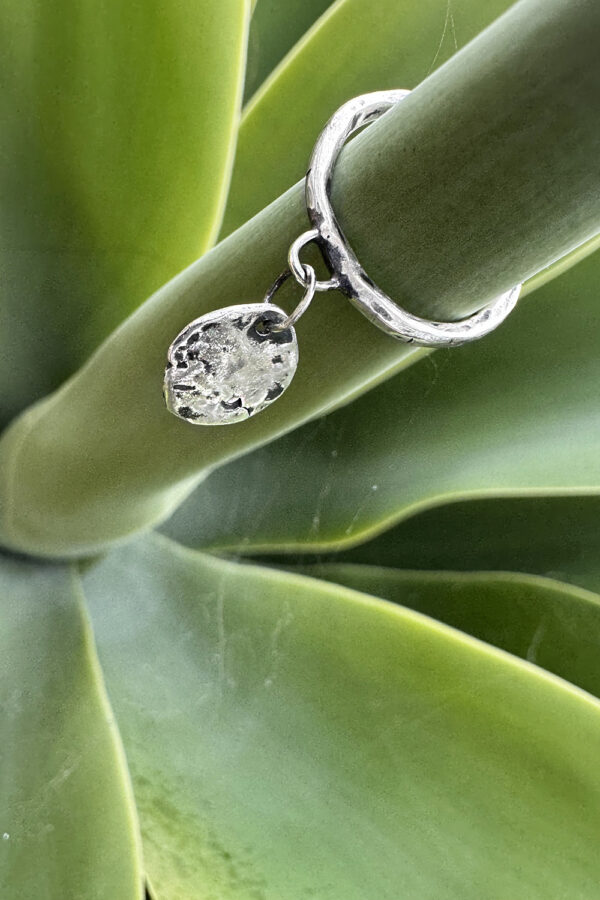 Silver Coin Charm Ring