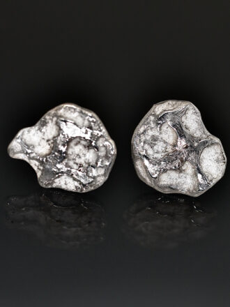 Silver Coin Stud Earrings