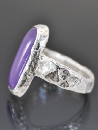 Silver Chalcedony Dusk Ring