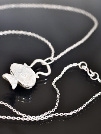 Silver Prehnite Moonshine Necklace