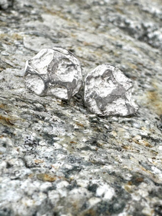 Silver Coin Stud Earrings