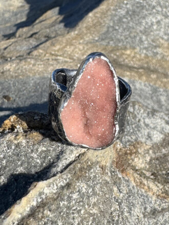Amethyst Druzy Wild Silver Ring
