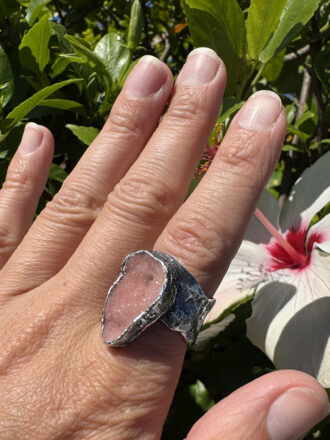 Amethyst Druzy Wild Silver Ring