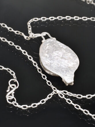 Orange Love Sunstone Silver Necklace