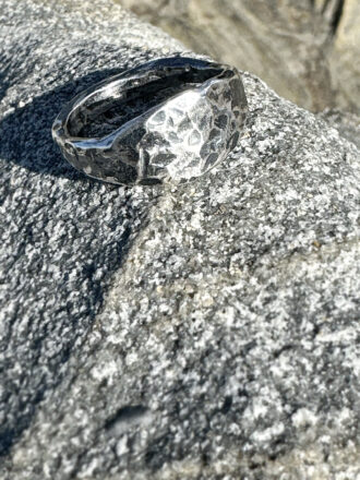 Madison Silver Hammered Ring