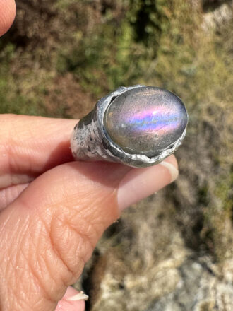 Labradorite Queen Silver Ring