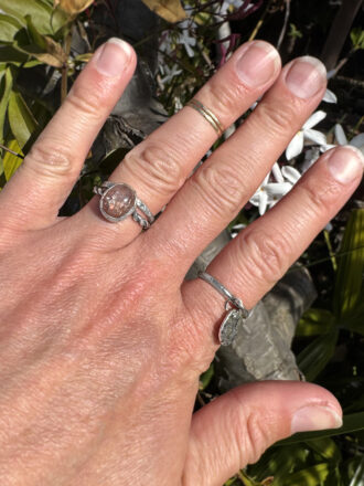 Ether Iolite Silver Ring Set Ring