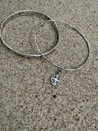 Shipwreck Coin Silver Bangle Bracelet