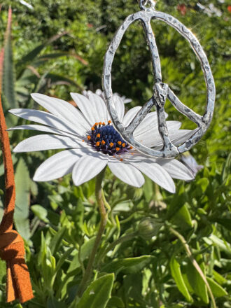 Silver Loving Peace Sign Necklace