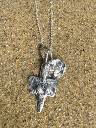Silver Moto Goddess Venus Necklace
