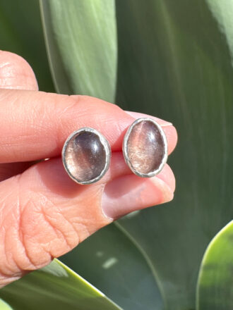 Athena Chrysoberyl Silver Stud Earrings