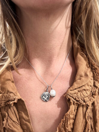 Pearl and Silver Shipwreck Coin Necklace
