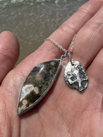 Atlantis Ocean Jasper Silver Coin Necklace