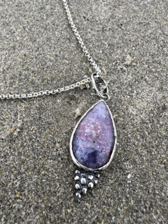 Lavender Goddess Silver Iolite Necklace
