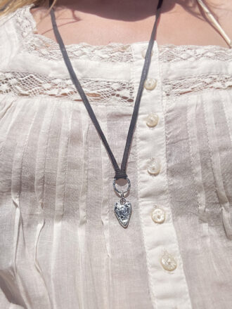 Lunar Silver Heart Necklace