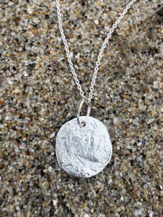 Little Rugged Silver Coin Necklace