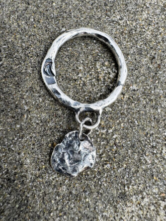 Silver Coin Charm Ring