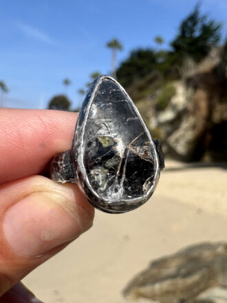 Dark Crystal Silver Ring