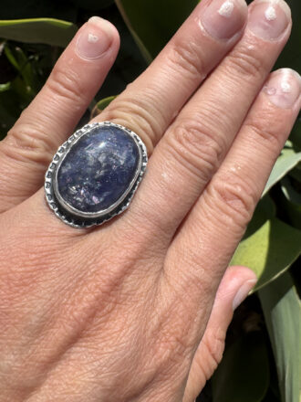 Moon Glitter Silver Iolite Ring