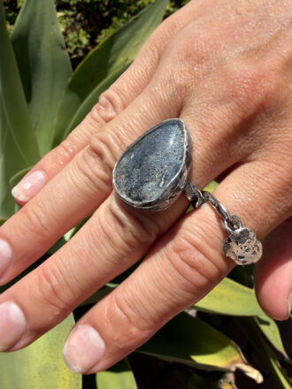 Ocean Spray Silver Phantom Quartz Ring